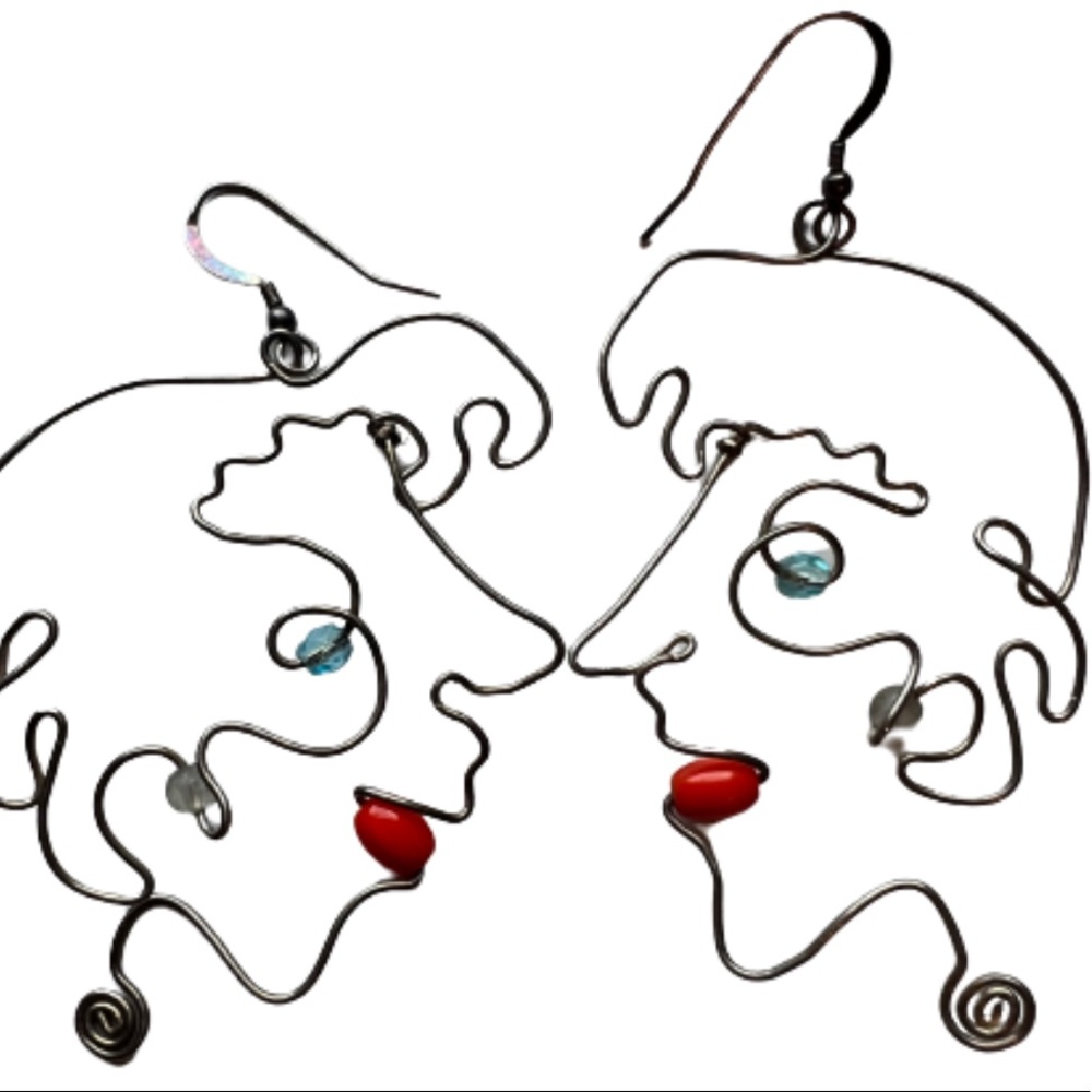 Handmade Face Earrings Artist